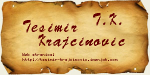 Tešimir Krajčinović vizit kartica